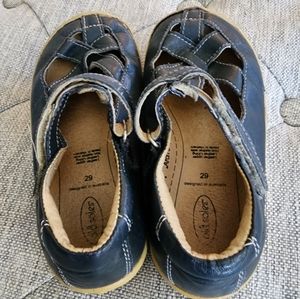 Girls Old Solzs Navy Blue Sandals